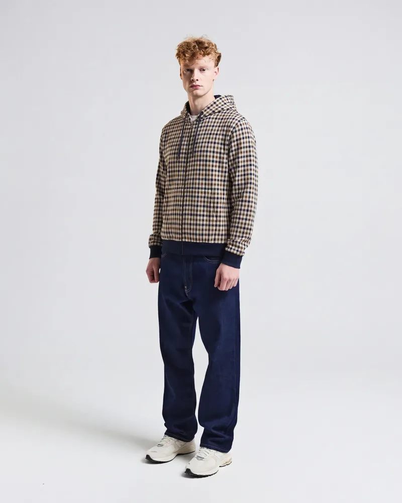 Aquascutum FZ Hoodie Club Check-6