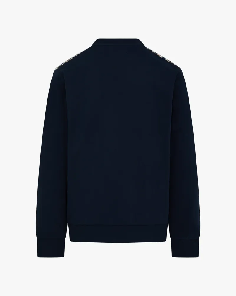 Aquascutum Lamina Insert Crew Sweatshirt Navy-3