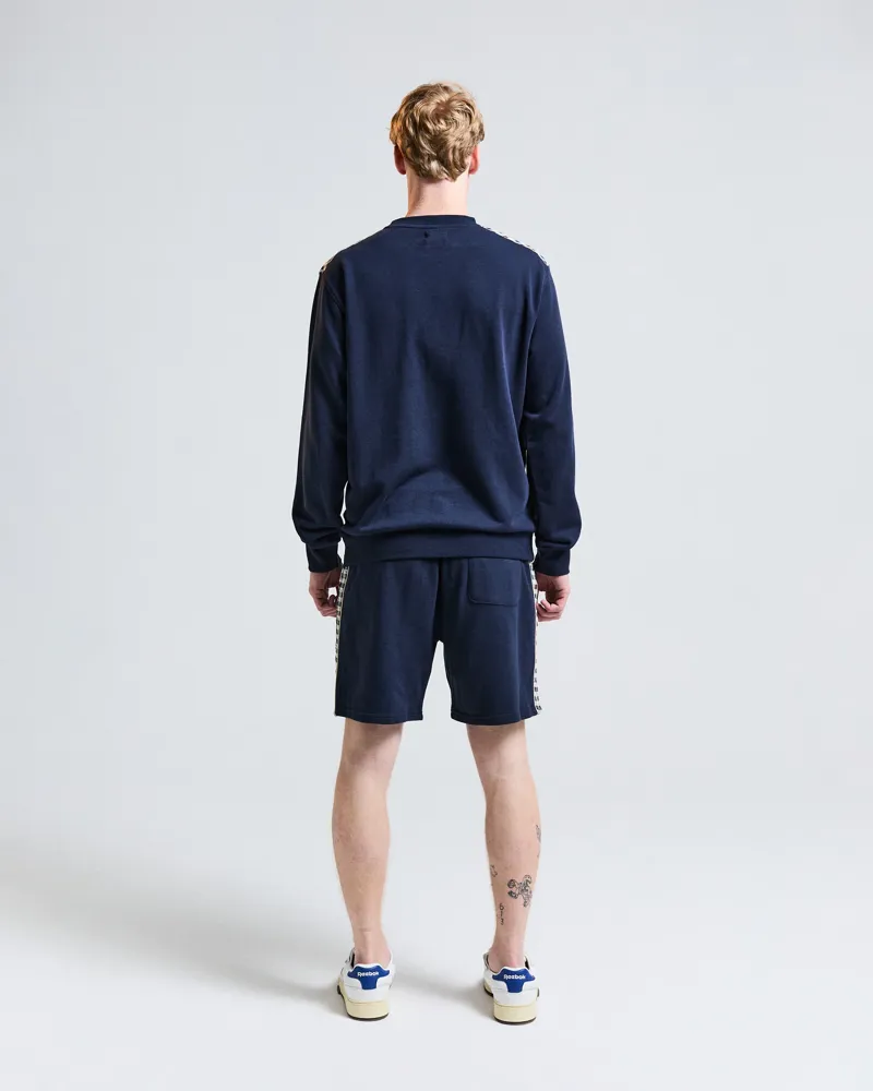 Aquascutum Lamina Insert Crew Sweatshirt Navy-4