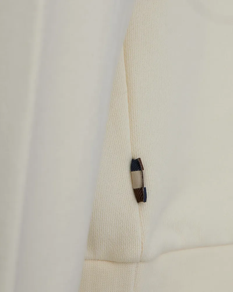 Aquascutum Lamina Insert Crew Sweatshirt Cream-4