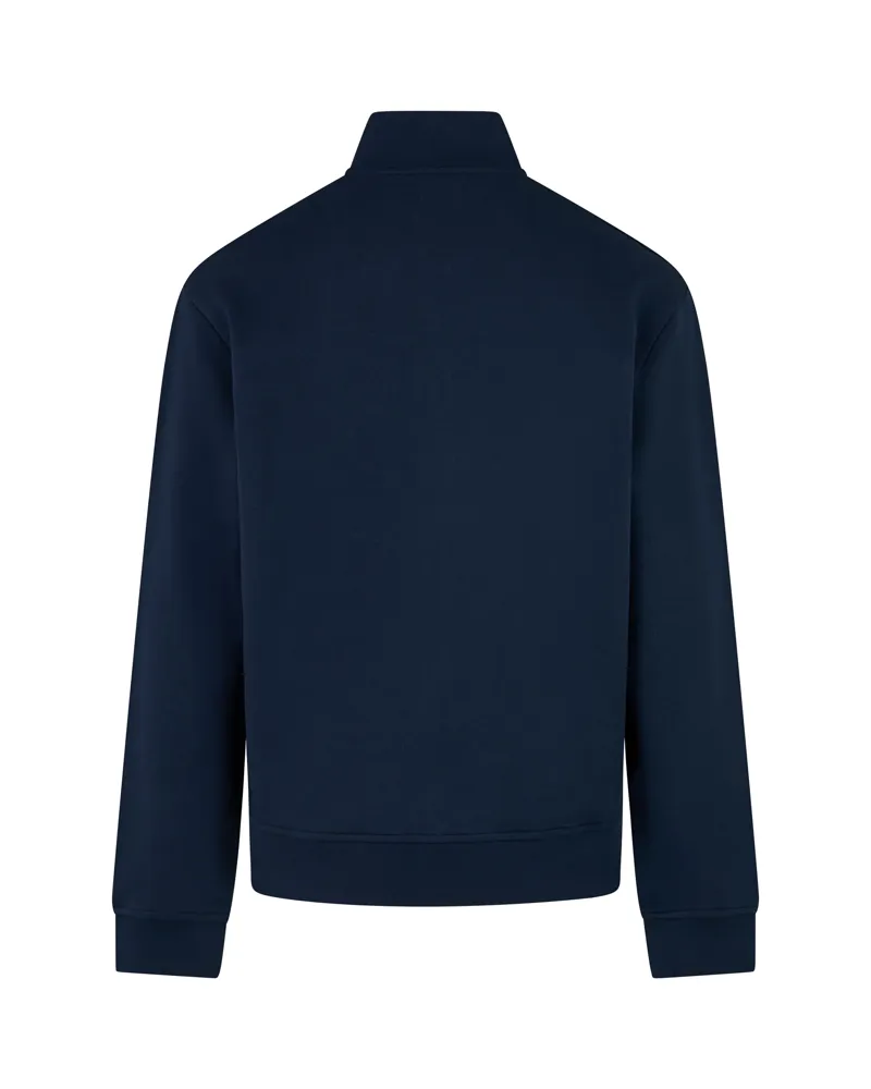 Aquascutum Half Zip Mock Neck Sweatshirt Navy-3
