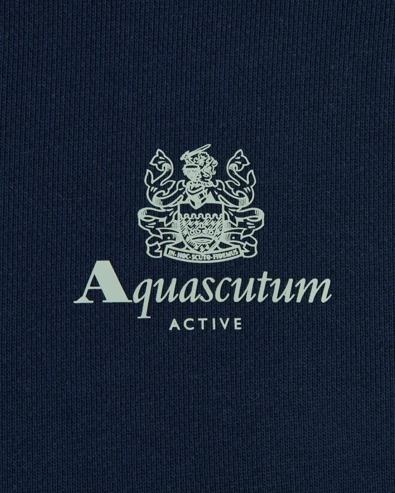 Aquascutum Half Zip Mock Neck Sweatshirt Navy-4