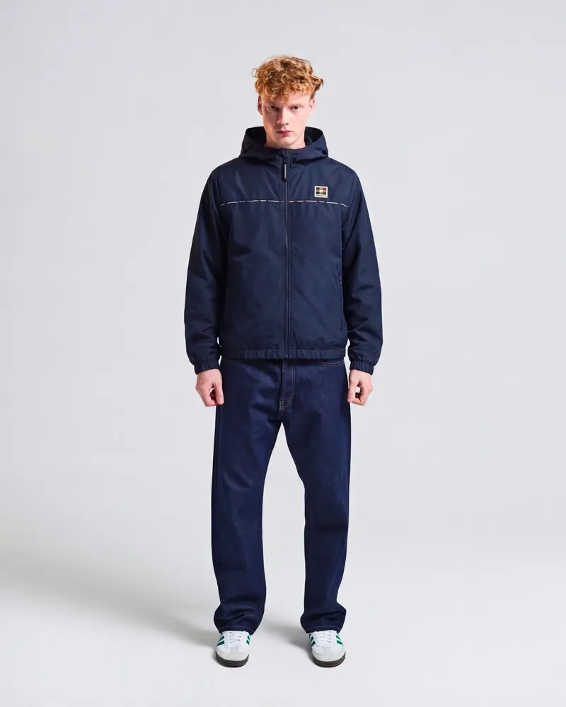 Aquascutum Diamond Wave Badge Track Top Navy -1