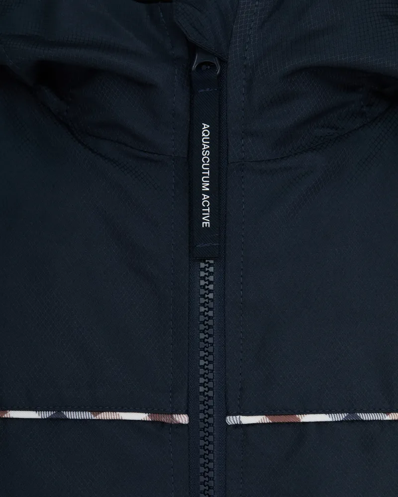 Aquascutum Diamond Wave Badge Track Top Navy -3