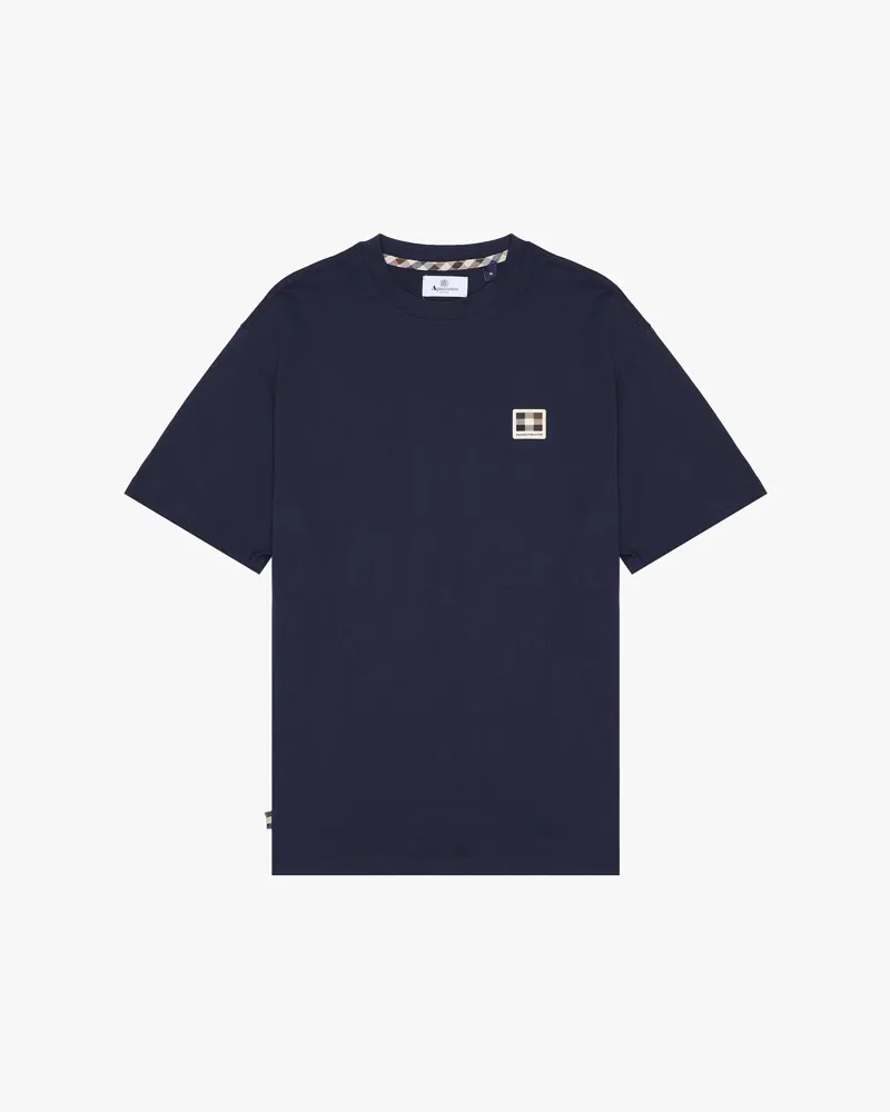 Aquascutum Badge Logo T-Shirt Navy -4