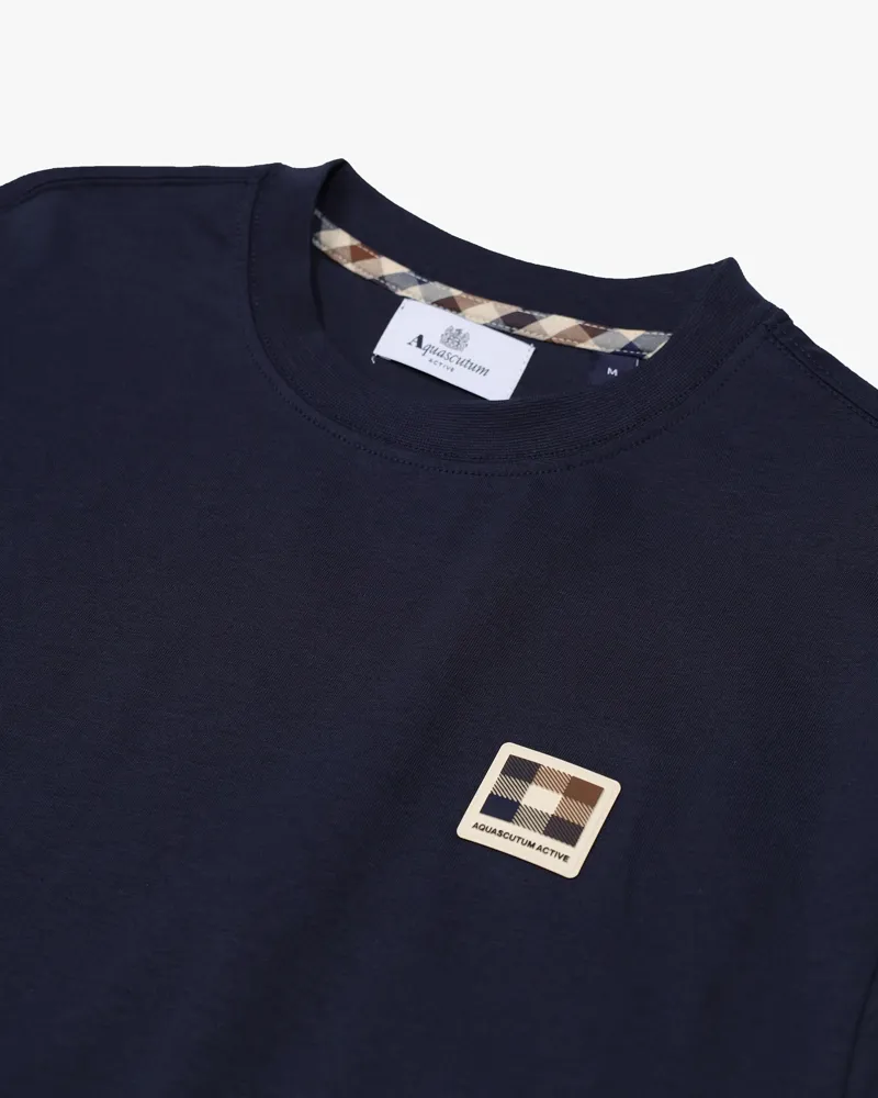 Aquascutum Badge Logo T-Shirt Navy -2
