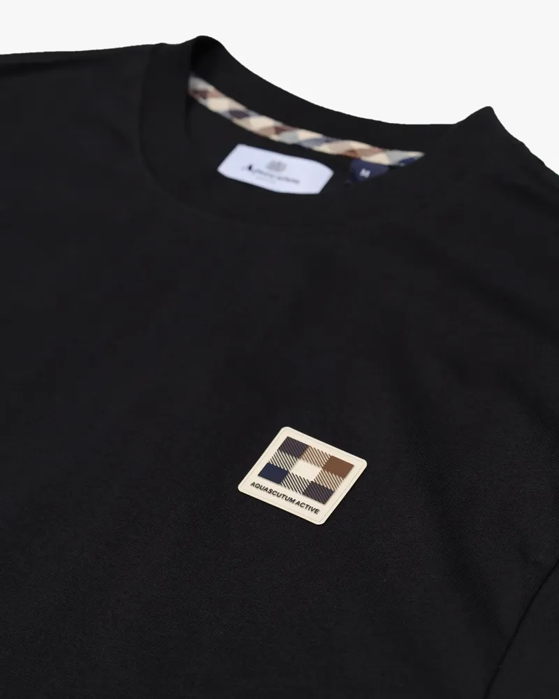 Aquascutum Badge Logo T-Shirt Black-3