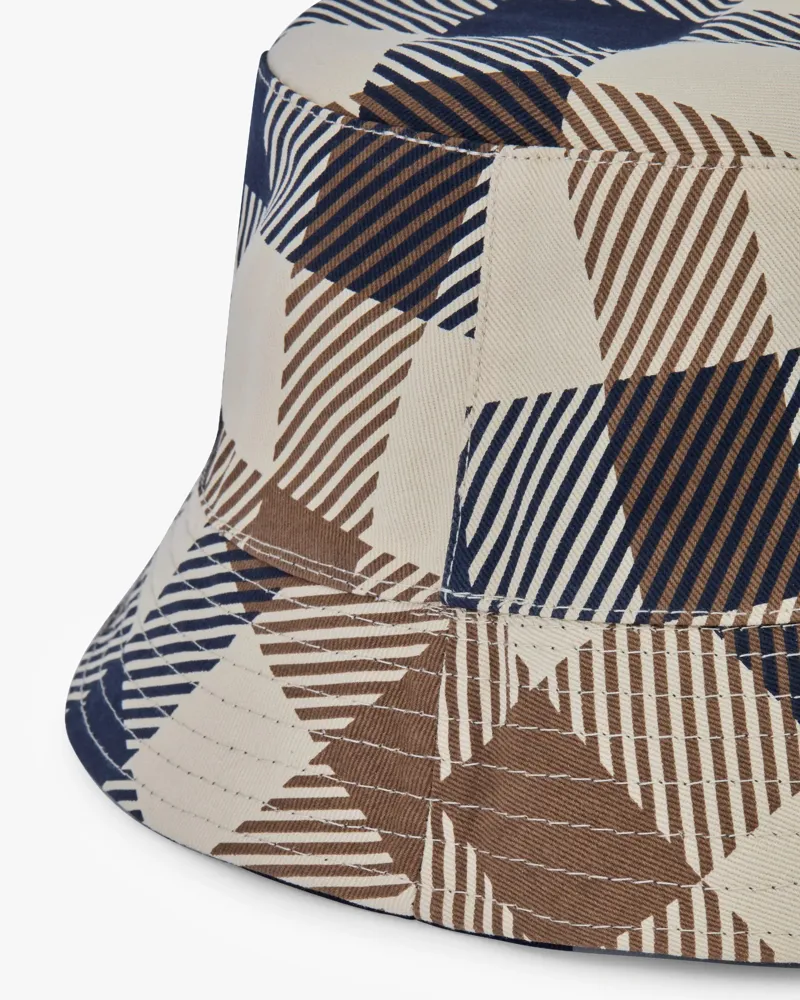 Aquascutum Reversible Cotton Bucket Hat Navy -6
