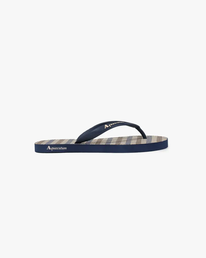 Aquascutum Club Check Flip Flop Navy SIZE 10 ONLY LAST PAIR-1