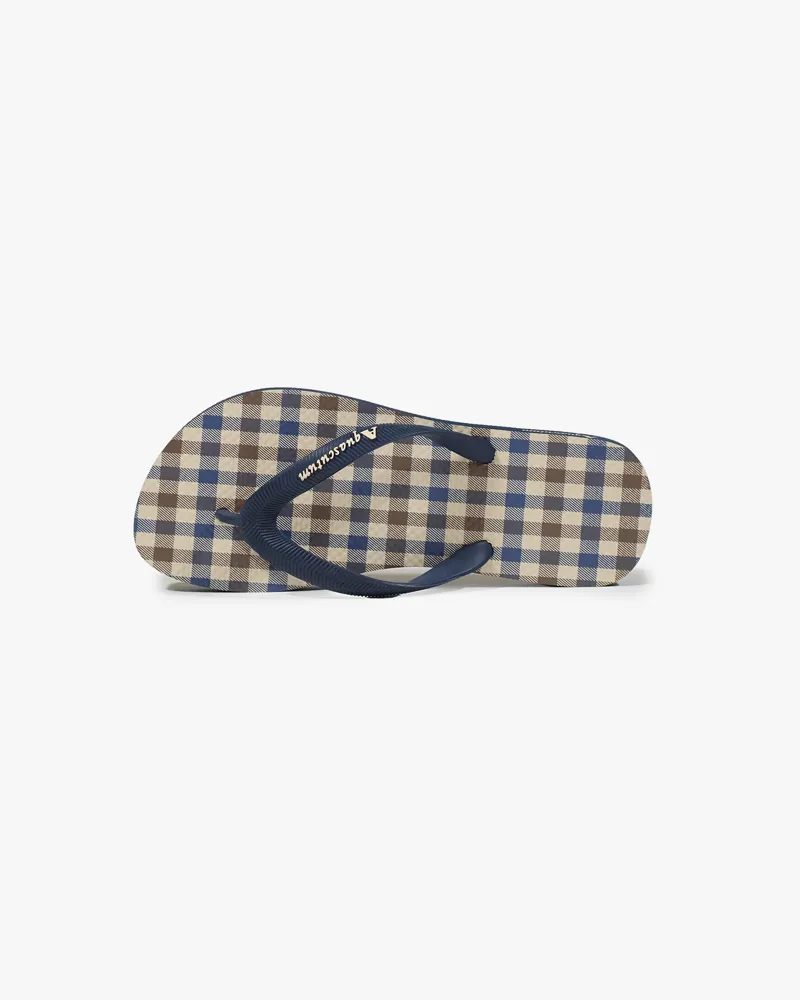 Aquascutum Club Check Flip Flop Navy SIZE 10 ONLY LAST PAIR-5