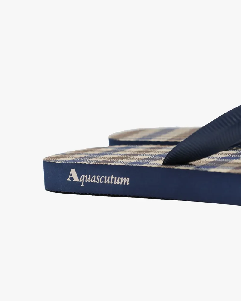 Aquascutum Club Check Flip Flop Navy SIZE 10 ONLY LAST PAIR-8