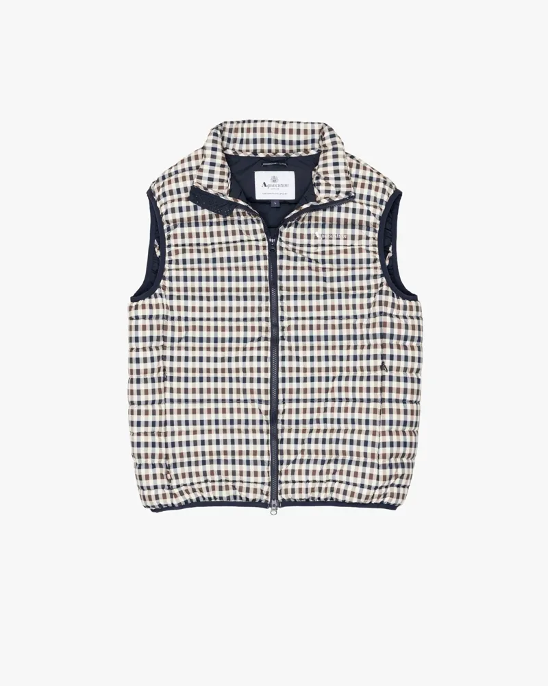 Aquascutum Gilet Vest Club Check -3