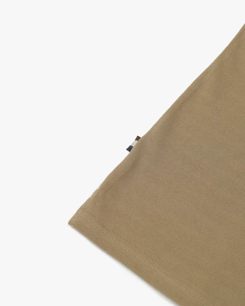 Aquascutum Rubber Patch Pique Polo Beige -2