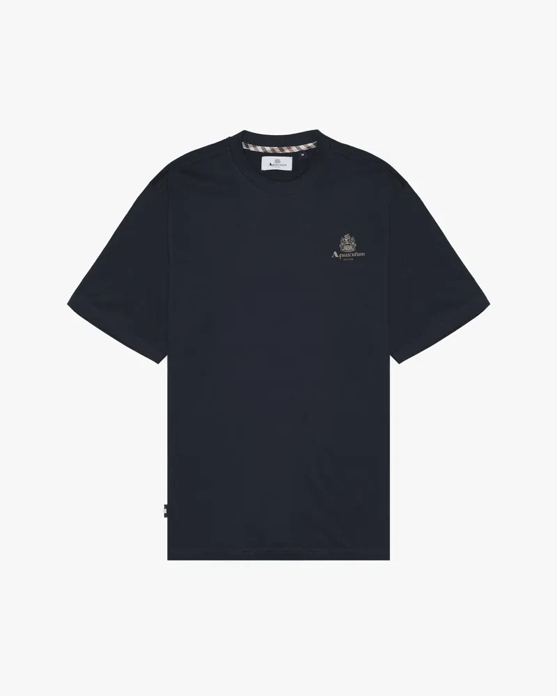 Aquascutum Small Logo T-Shirt Navy-2