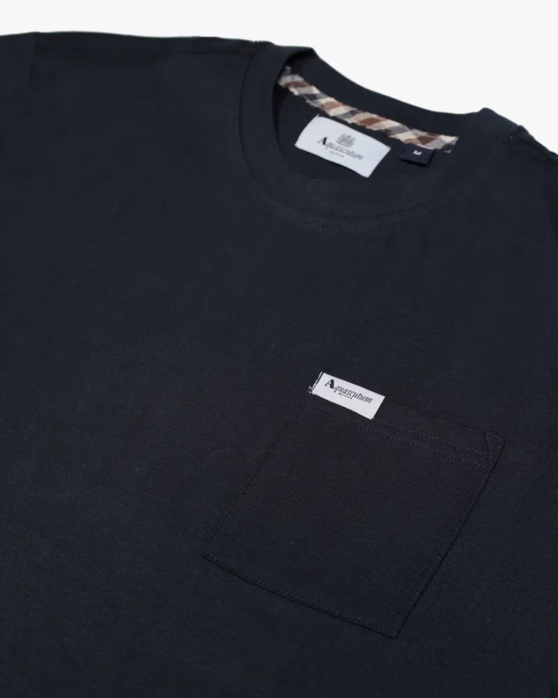 Aquascutum Pocket T-Shirt Navy-1