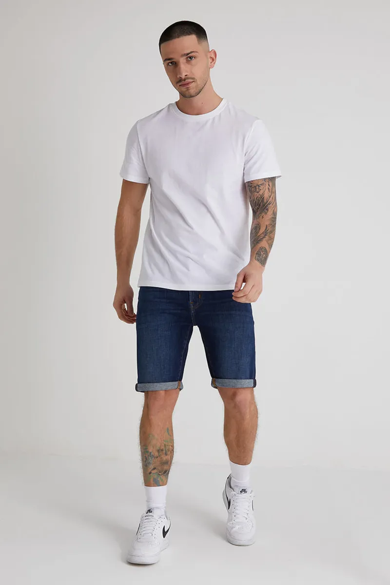 DML Texas Dark Blue Demin Short 38 WAIST ONLY-1