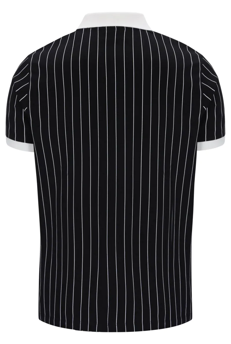 Fila BB1 Classic Vintage Striped Polo Black / White-1