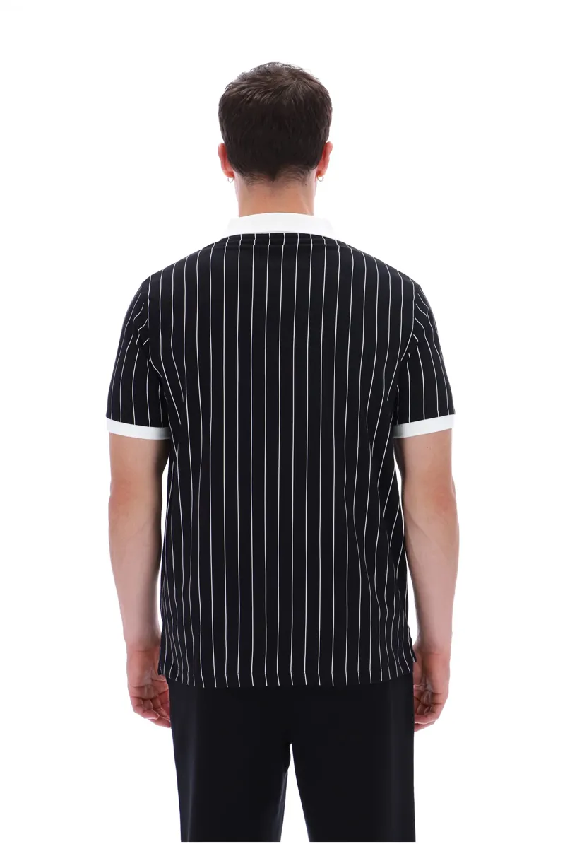 Fila BB1 Classic Vintage Striped Polo Black / White-3