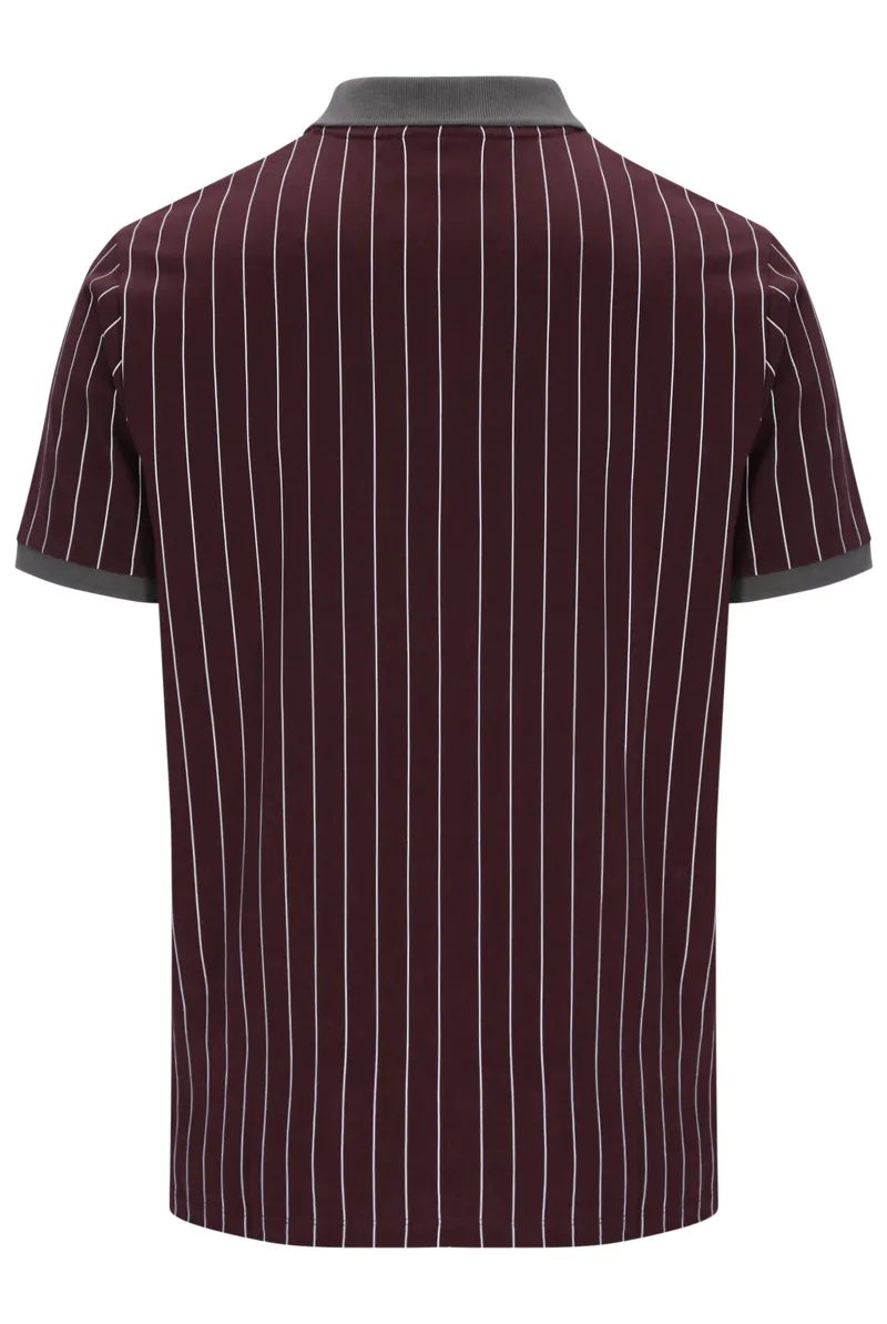 Fila BB1 Classic Vintage Striped Polo Fudge / Gunmetal-1