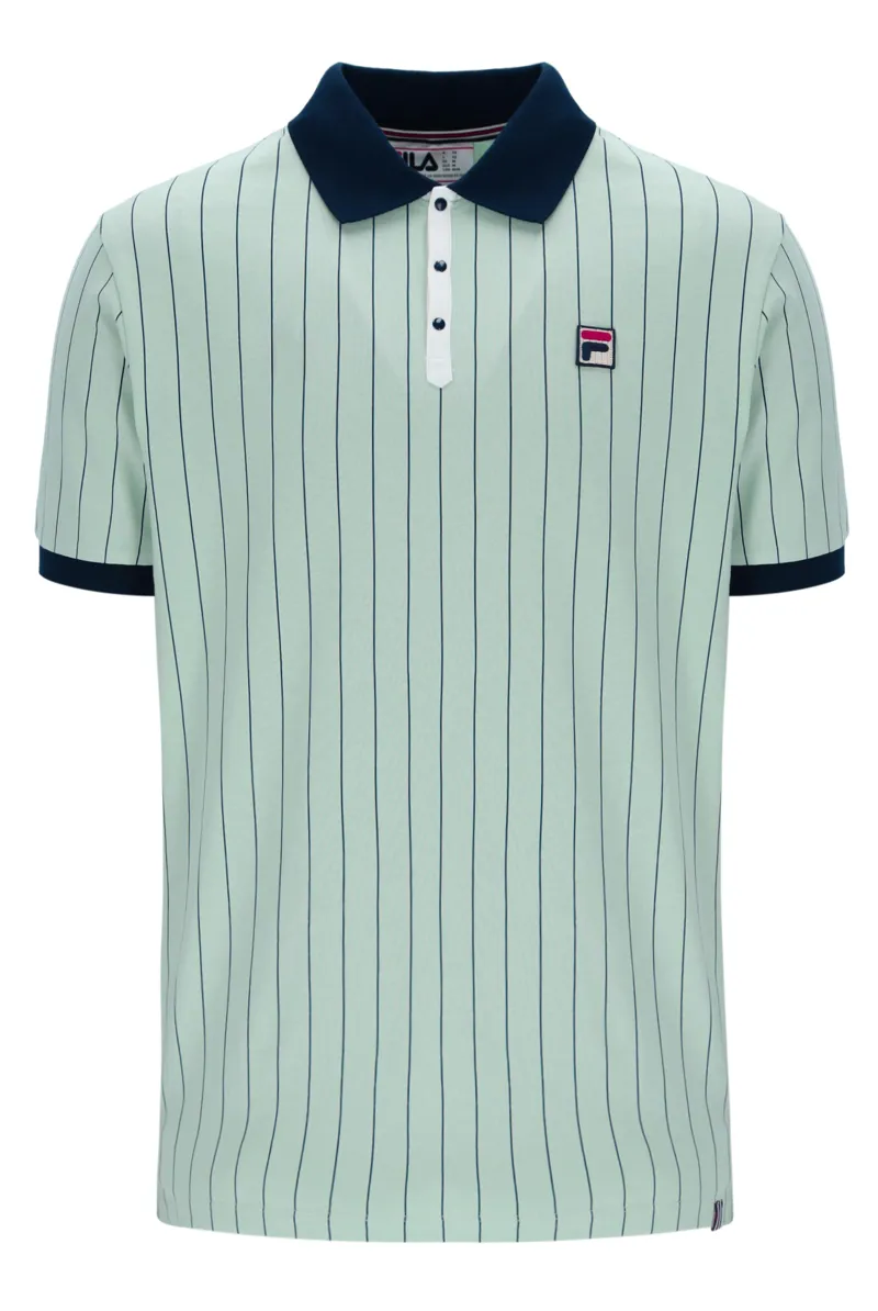 Fila BB1 Classic Vintage Striped Polo Sea Foam