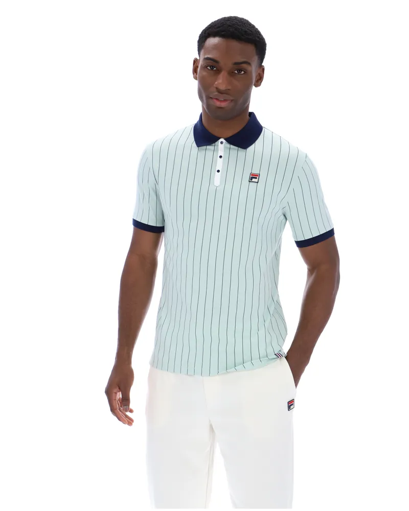 Fila BB1 Classic Vintage Striped Polo Sea Foam-4
