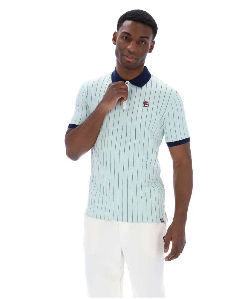 Fila BB1 Classic Vintage Striped Polo Sea Foam-3