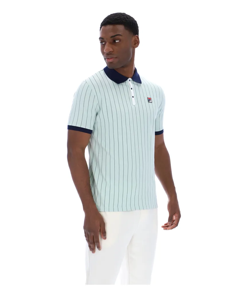 Fila BB1 Classic Vintage Striped Polo Sea Foam-2