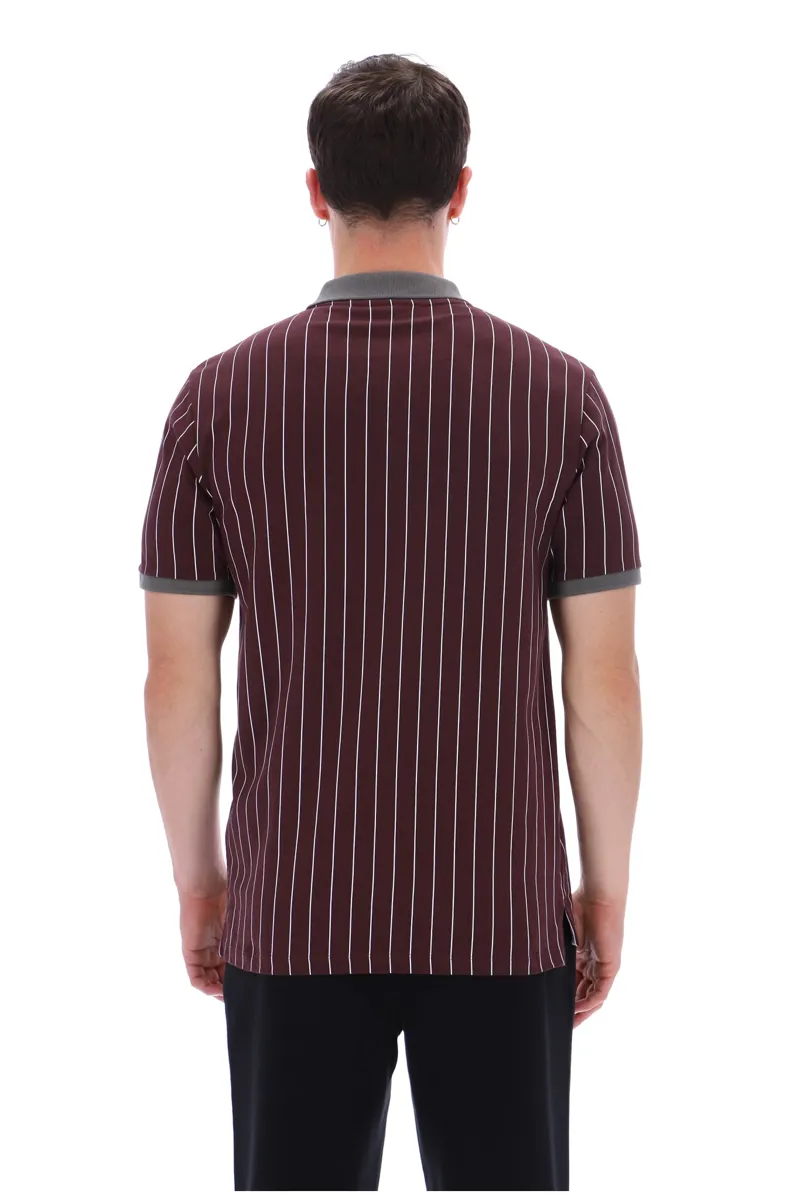 Fila BB1 Classic Vintage Striped Polo Fudge / Gunmetal-3
