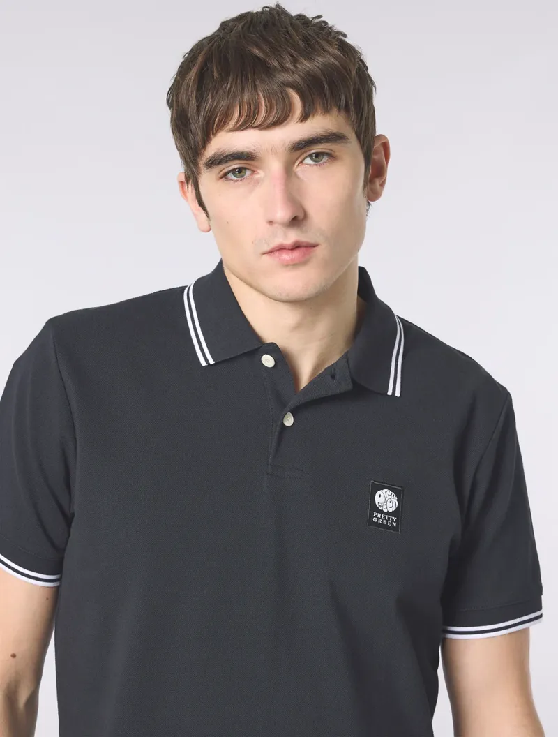 Pretty Green Rayner Polo Black-4
