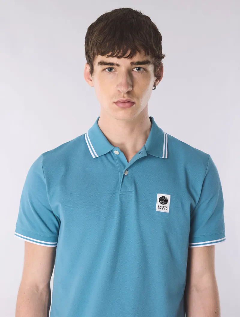 Pretty Green Rayner Polo Blue-4