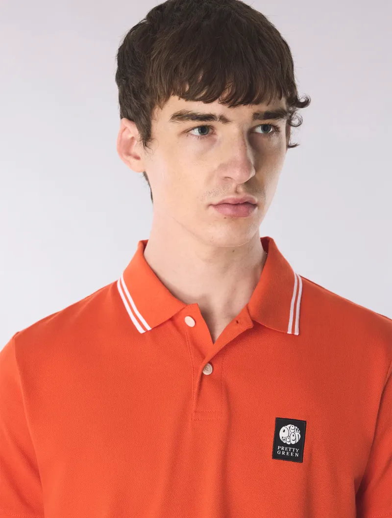 Pretty Green Rayner Polo Orange-4