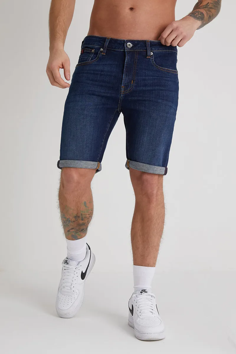 DML Texas Dark Blue Demin Short 38 WAIST ONLY