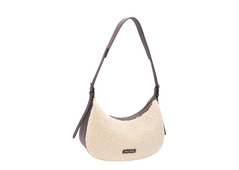 David Jones fur handbag Beige