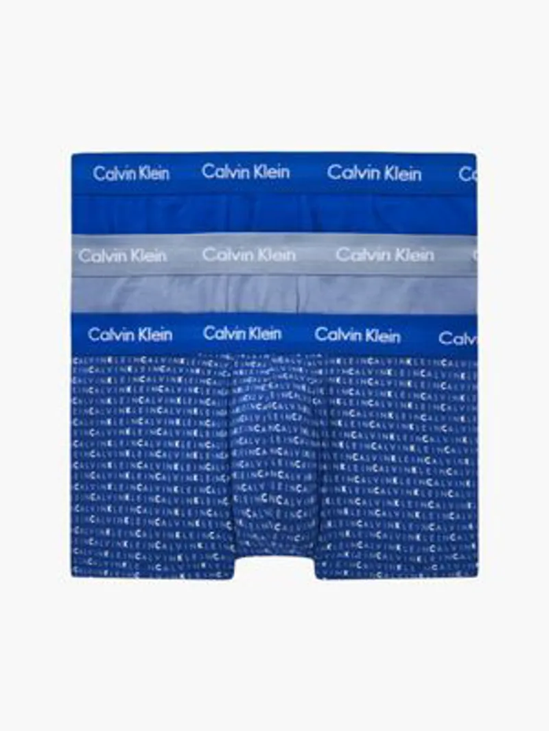 Calvin Klein 3 Pack Low Rise Boxers Cobalt / Logo / Dusty 