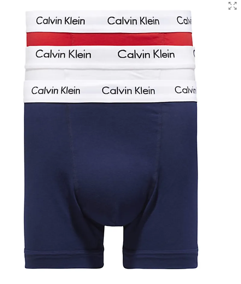 Calvin Klein 3 Pack Boxers Red / White / Navy