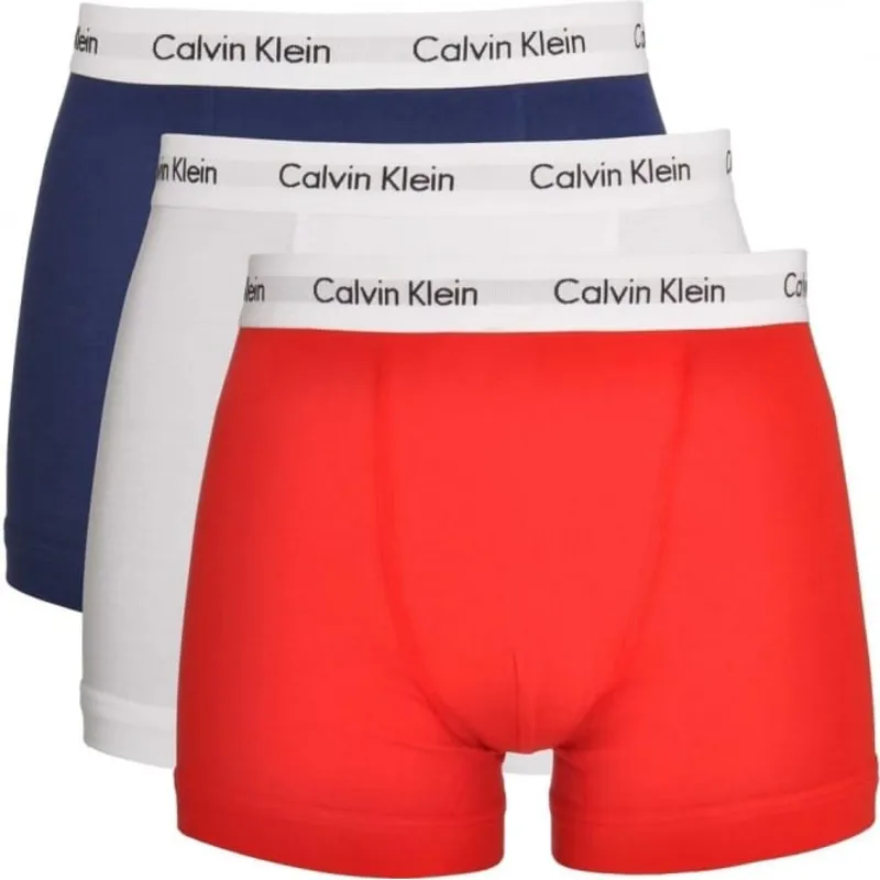 Calvin Klein 3 Pack Boxers Red / White / Navy-2