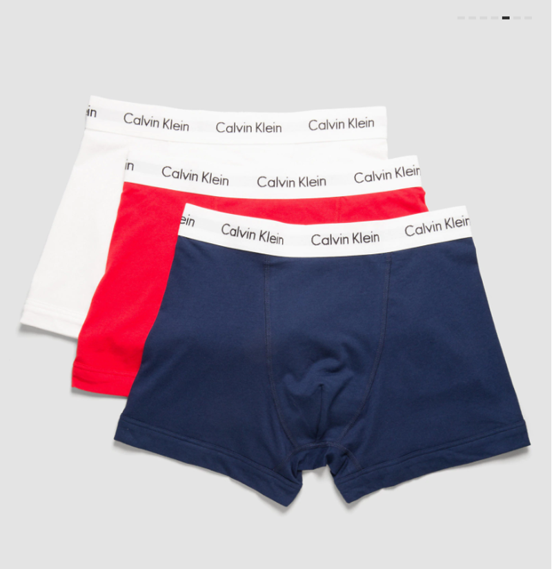Calvin Klein 3 Pack Boxers Red / White / Navy-1