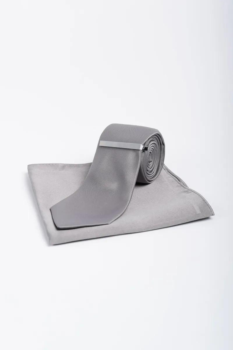 Cavani CV201 Tie Set Grey