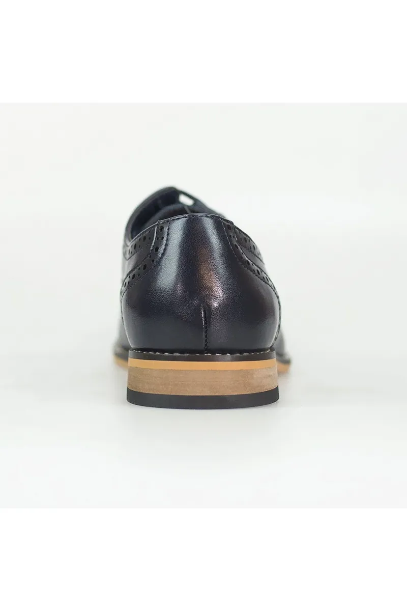 Cavani Horatio Tweed Brogue Shoe Navy SIZE 12 ONLY -2