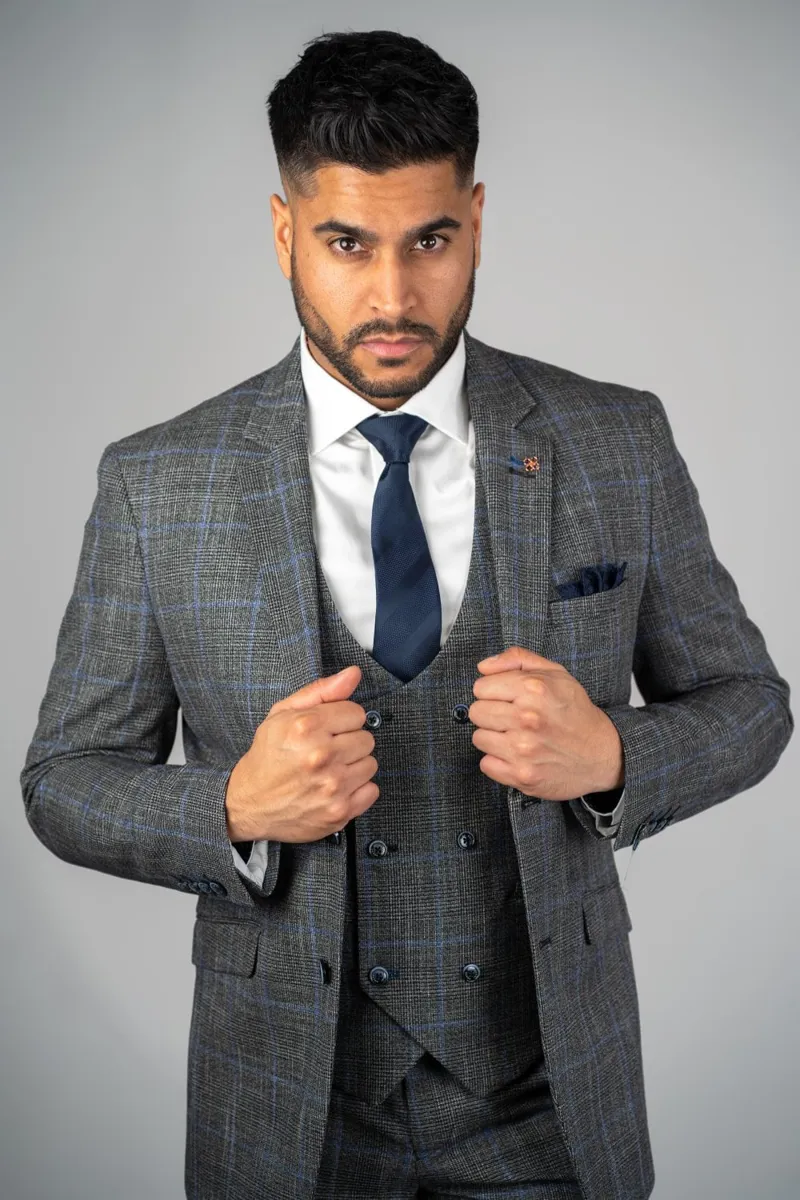 Cavani Power Check Blazer Grey 42 ONLY LAST ONE