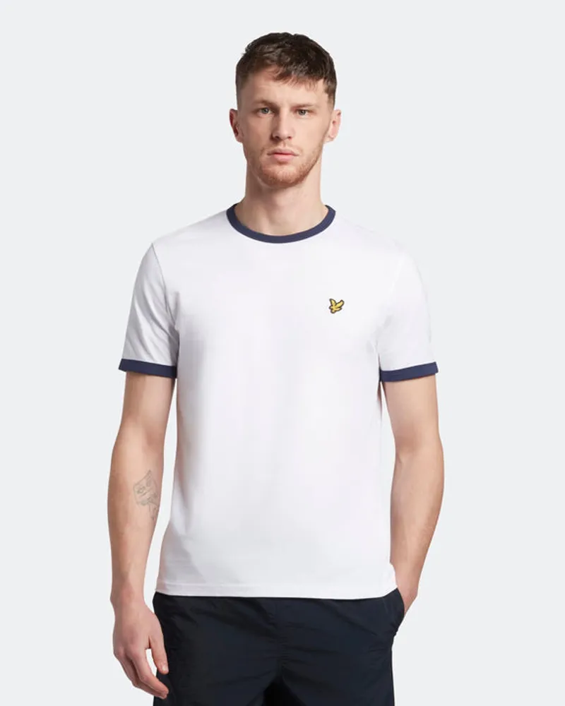 Lyle and Scott Ringer T-shirt White-3