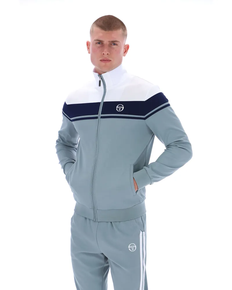 Sergio Tacchini Damarindo Track Top Lead / Maritime / White -6