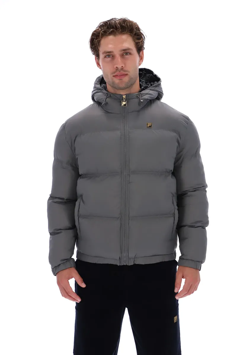 Fila Desmond Hooded Puffer Jacket Gunmetal-2