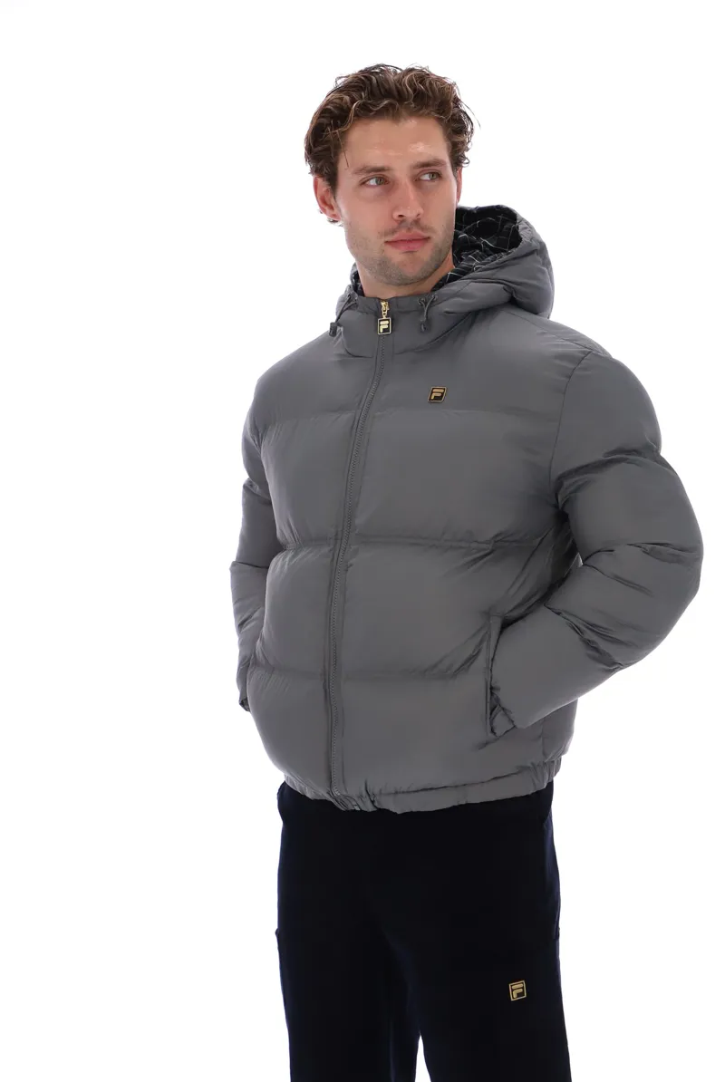 Fila Desmond Hooded Puffer Jacket Gunmetal-4