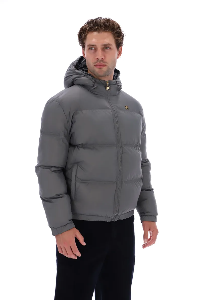 Fila Desmond Hooded Puffer Jacket Gunmetal-5