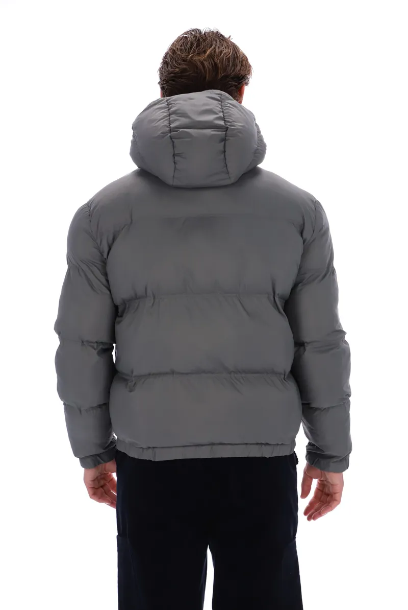 Fila Desmond Hooded Puffer Jacket Gunmetal-3