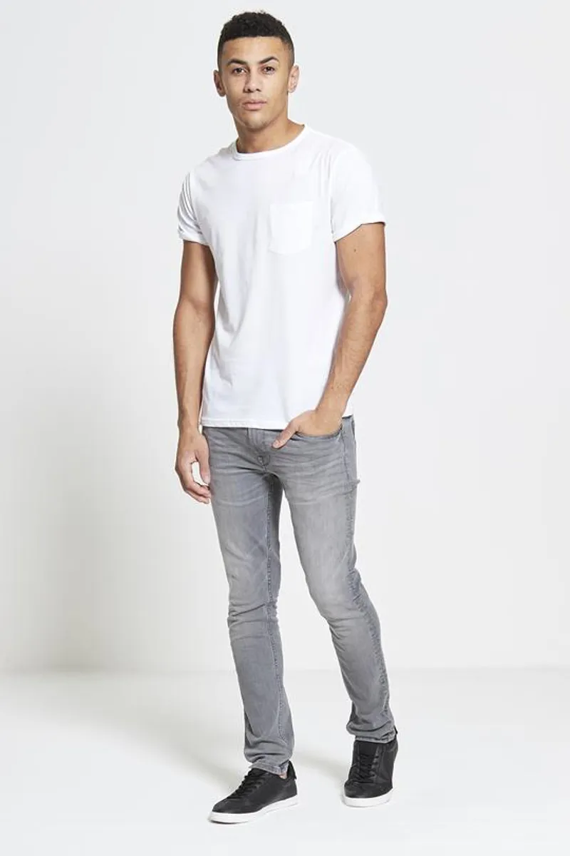 DML Chaos Skinny Stretch Jeans Light Grey