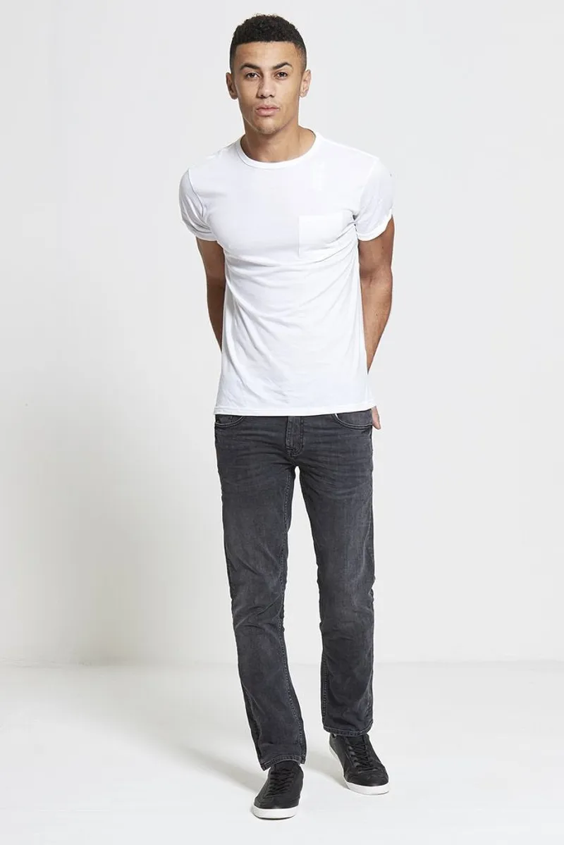 DML Maverick Slim Straight Stretch Jeans Charcoal-2