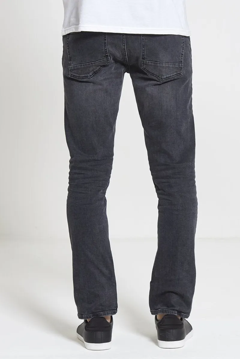 DML Maverick Slim Straight Stretch Jeans Charcoal-4