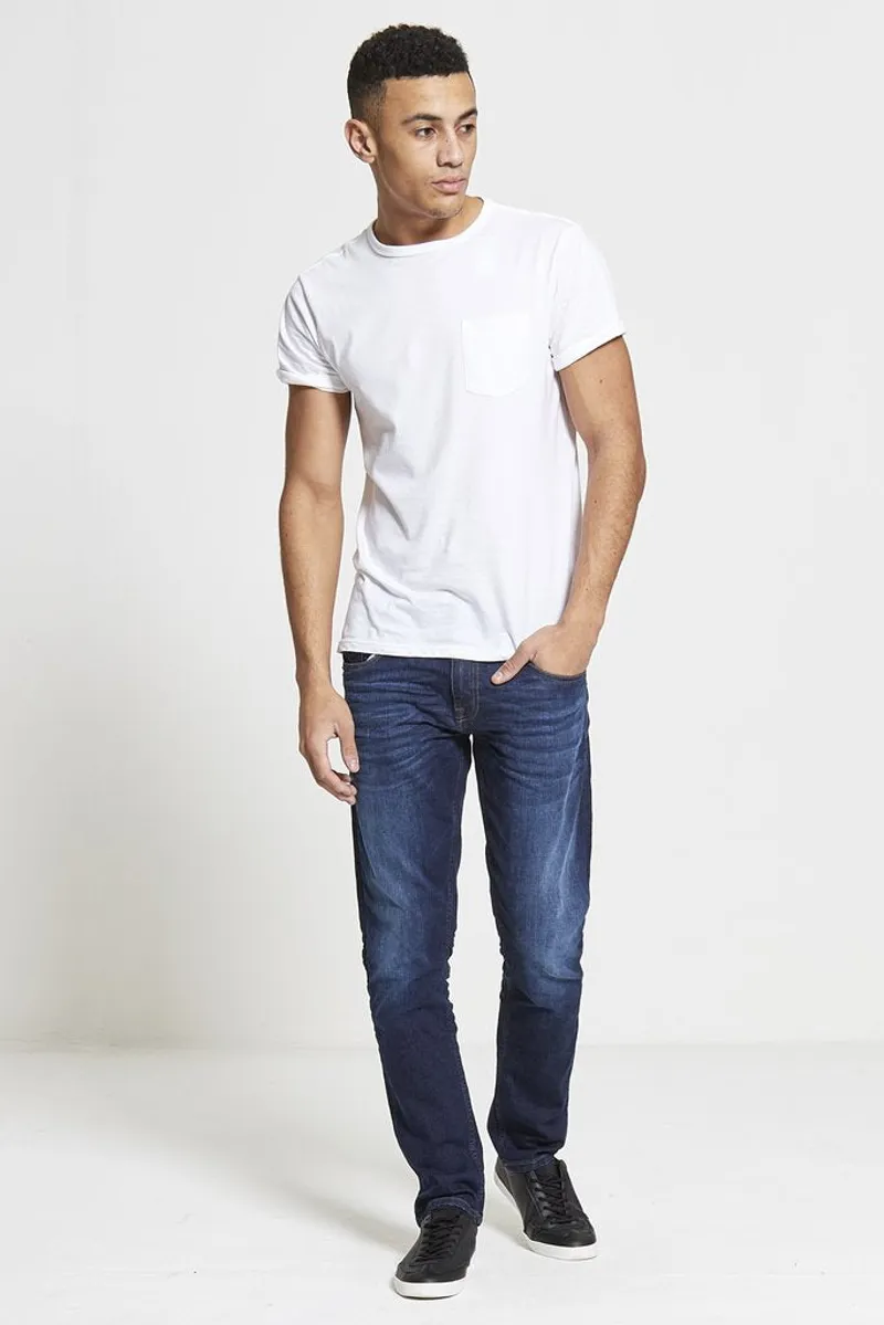 DML Maverick Slim Straight Stretch Jeans Dark Wash-2